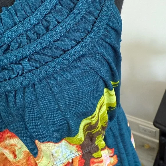 MCM Teal Textured Fabric - Picture 2 of 6